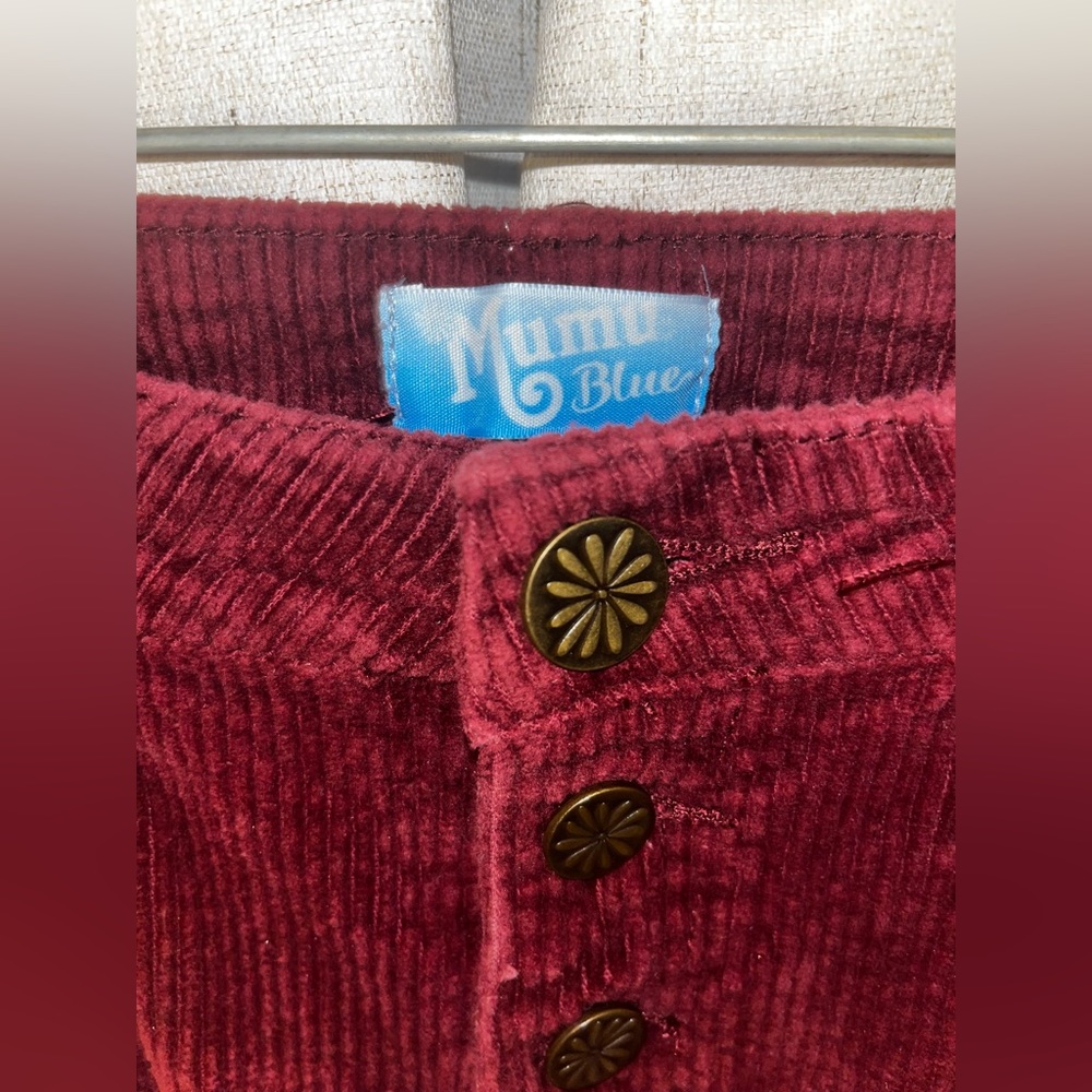 Show Me Your Mumu Maroon Corduroy Flare Jeans